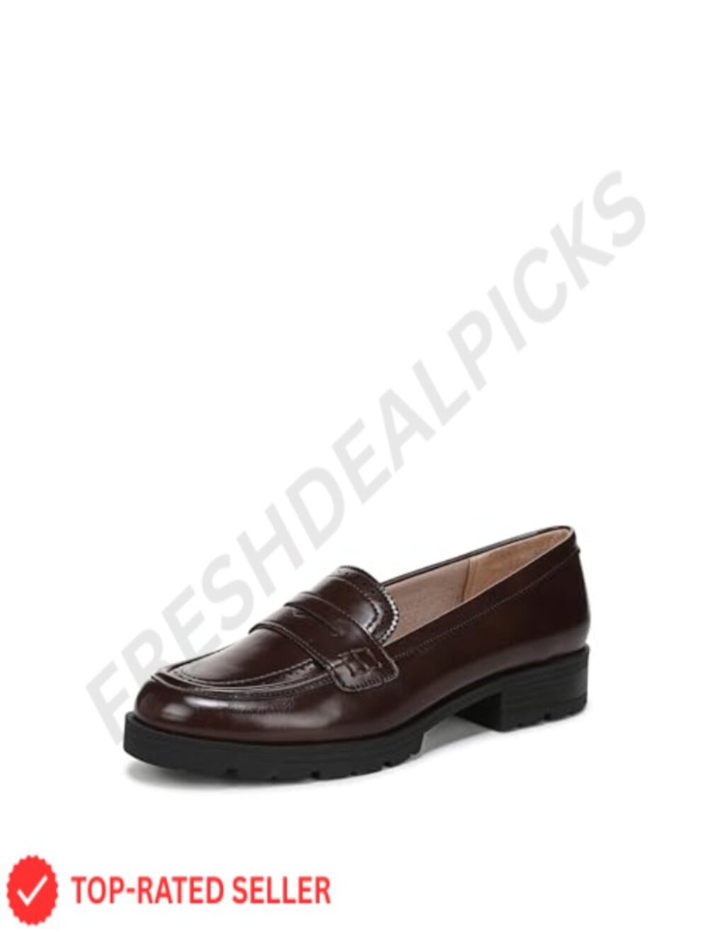 Womens Slip-On Loafers Faux Leather Comfort Business Casual Shoes